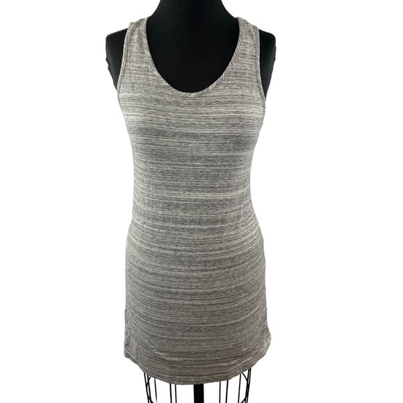 THEORY Wisha Tank Mini Dress Gray Cotton Scoop Neck Stretch Sleeveless Size S - Picture 1 of 8